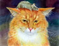 Orange Cat and Grey Mouse - Igor Ignatenko